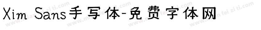 Xim Sans手写体字体转换